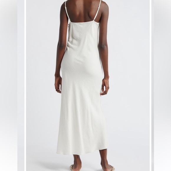 RAILS Jackie Asymmetric neck slip dress ivory lotus color size small. - Picture 2 of 6